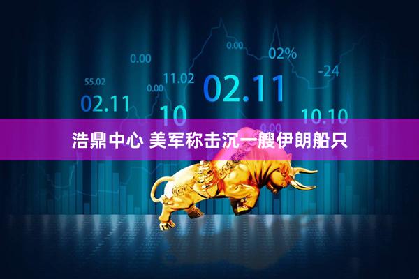 浩鼎中心 美军称击沉一艘伊朗船只